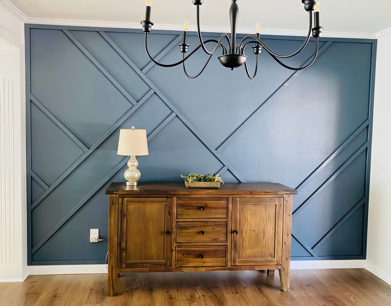 Perete Accent cu Profile Din Poliuretan Modele Geometrice