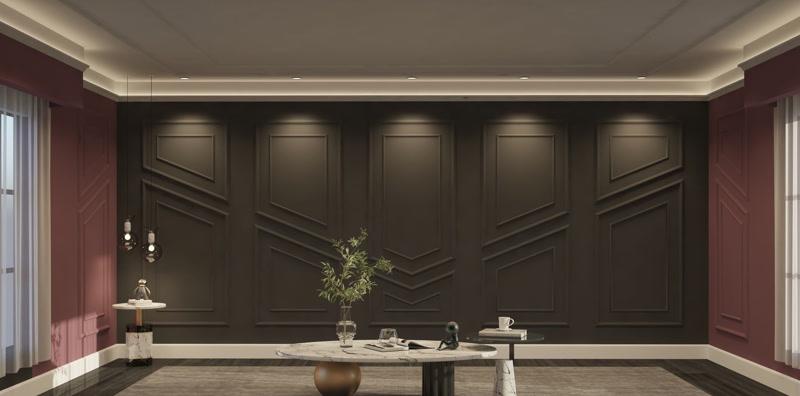 Poliuretan Profile Decorative Perete Sufragerie Modernă