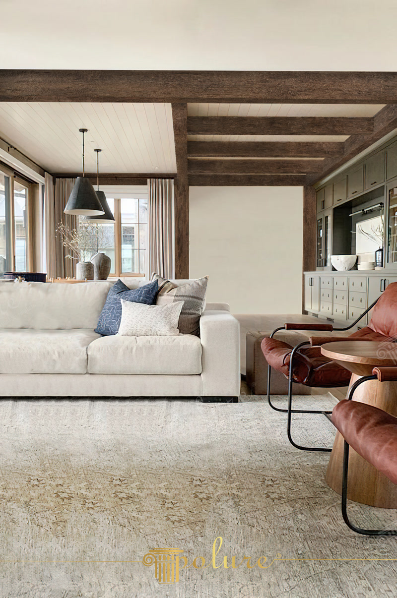 Grinzi Poliuretan Aspect Lemn pentru Tavan Living Villa
