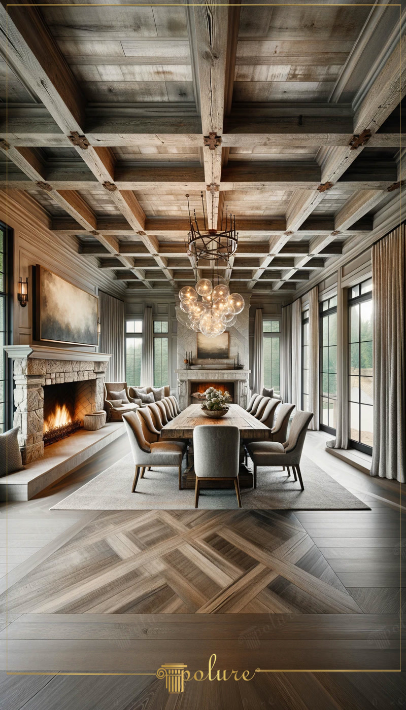Poliuretan Grinzi Decorative Tavan Living Rusticul