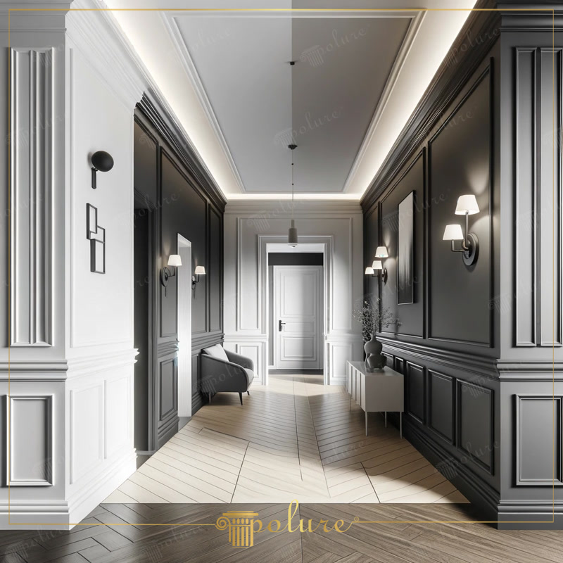 Decorare Hol Modern cu Profile si Chenare Poliuretan