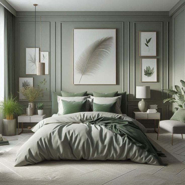 Profiluri din Poliuretan pentru Decorarea Dormitorului Verde