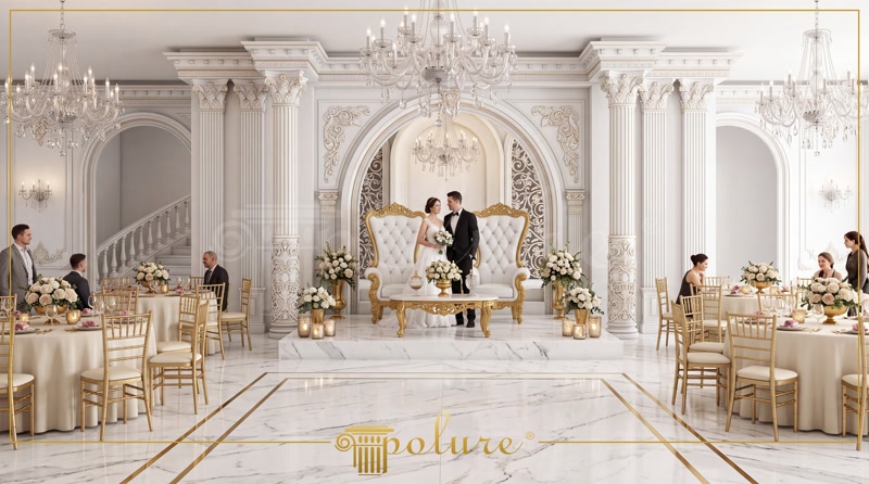 Decoratiuni din Poliuretan pentru Sală de Evenimente Clasică