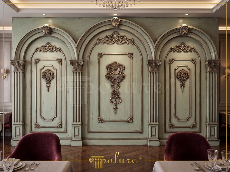 Poliuretan Semicerc și Coloane Decor P5020 pentru Living