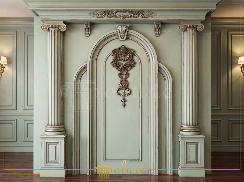 Decor Perete cu Coloane și Arcuri din Poliuretan