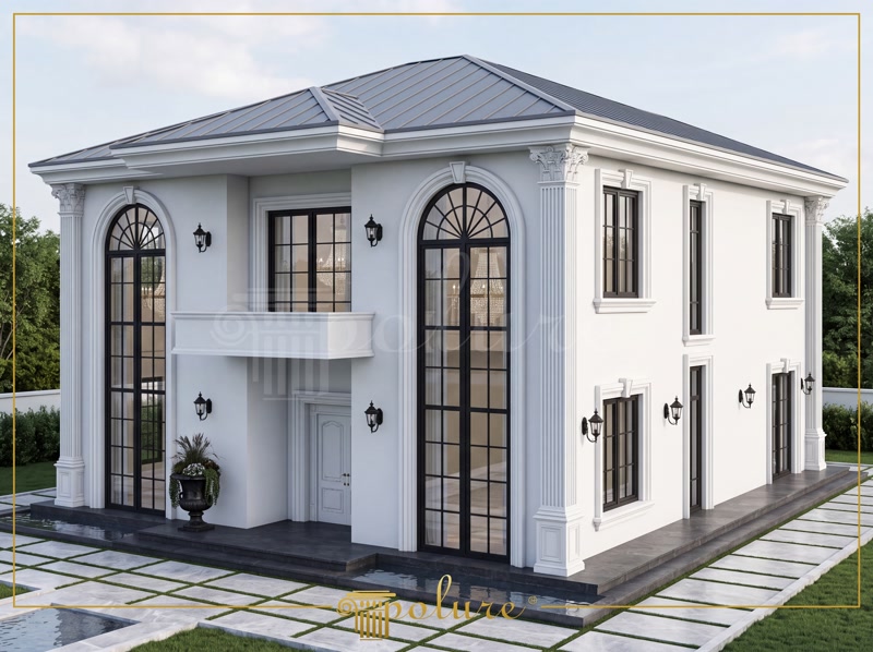 Elemente din Poliuretan pentru Decorarea Fațadei de Vilă
