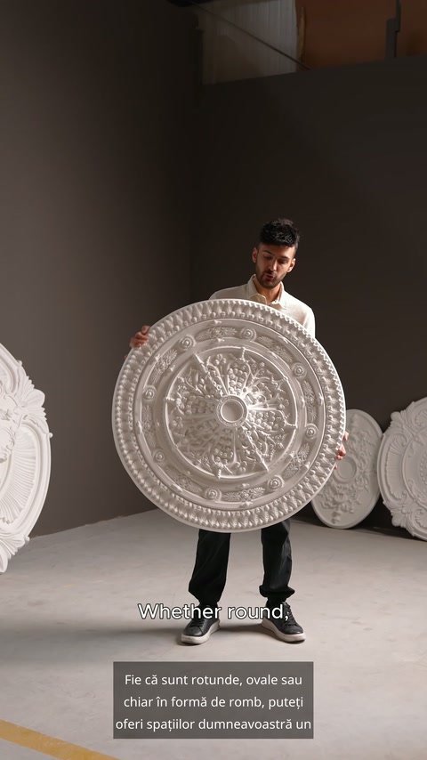 Rozete decorative din poliuretan: peste 30 de modele pentru tavane elegante