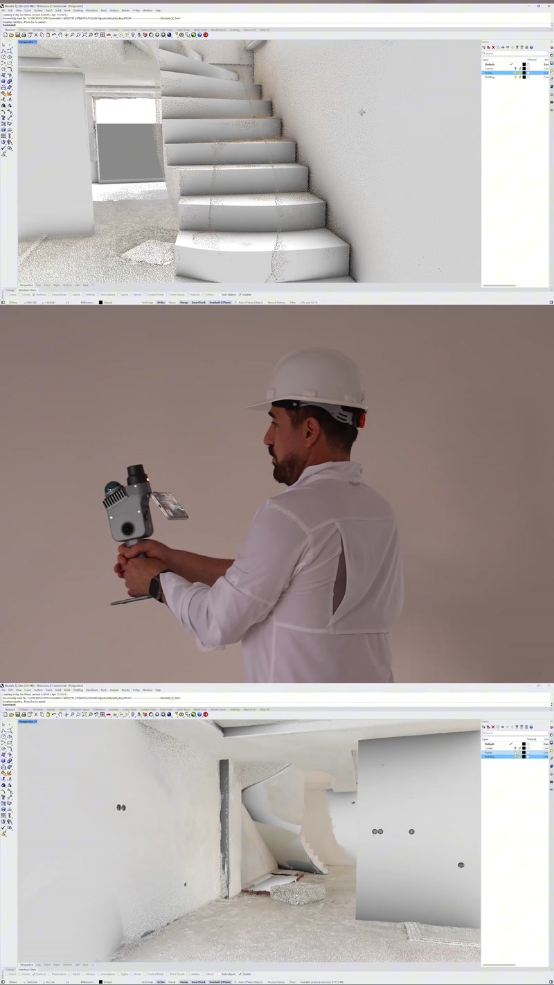 Scanare 3D și geamăn digital pentru interioare cu precizie milimetrică