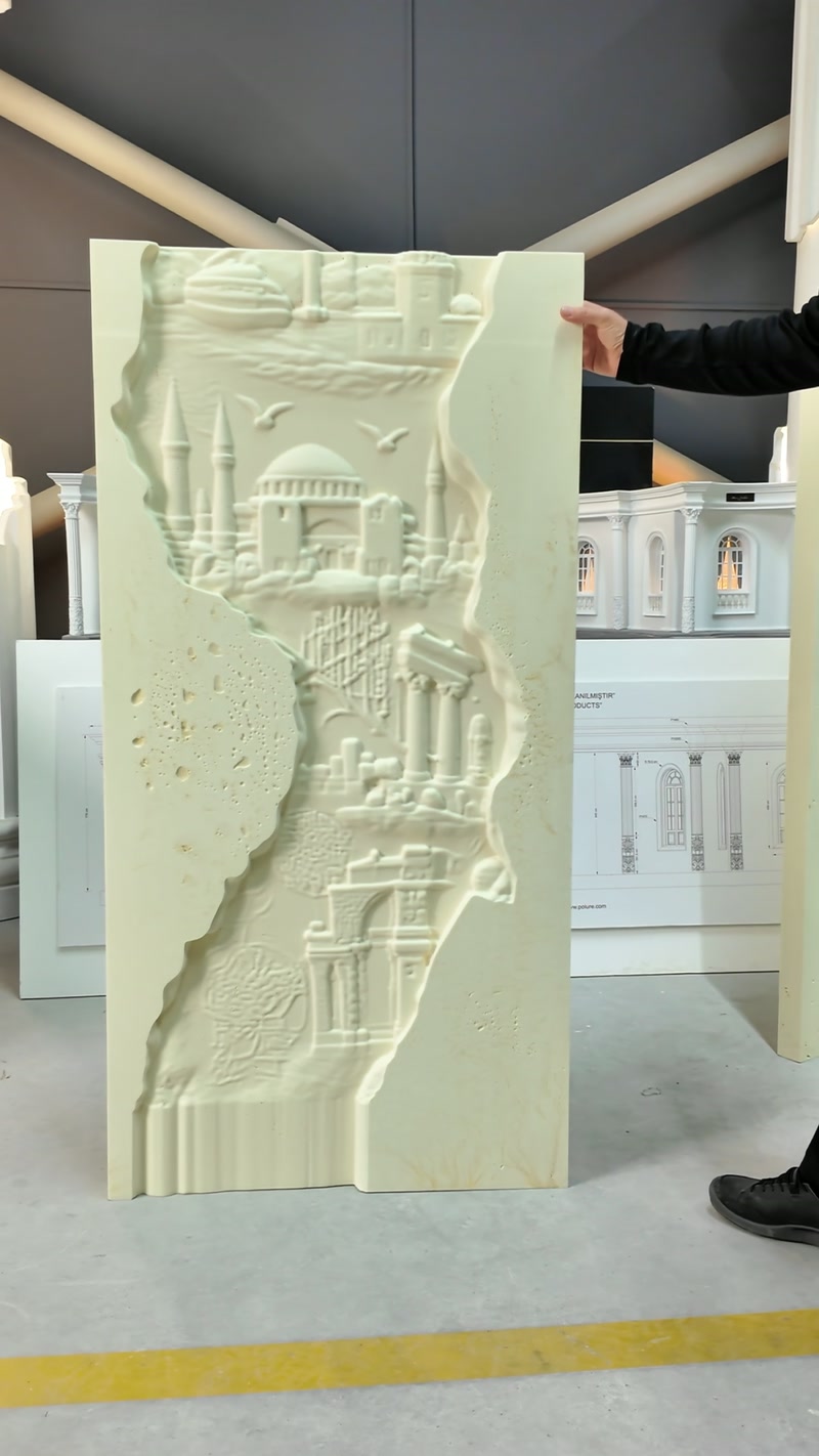Basorelief Istanbul personalizat pentru decorarea unui perete interior