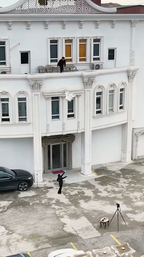 Fațadă completă cu profile, coloane și ornamente arhitecturale albe