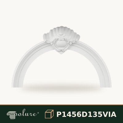 Arcada Decorativa Poliuretan 27x108 cm cu Ornament Central