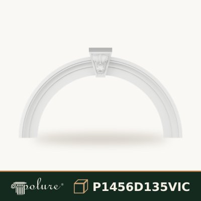 Arcada semicirculara din poliuretan cu cheie de bolta 175x97 cm