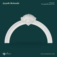 Arcadă Rotundă Decorativă din Poliuretan cu Scoică 27x200x120 cm
