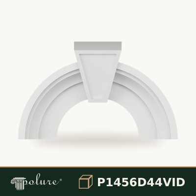 Arcadă Decorativă din Poliuretan 17x84x42 cm cu Cheie de Boltă