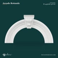 Arcada Decorativă din Poliuretan 115x67 cm cu Cheie de Boltă
