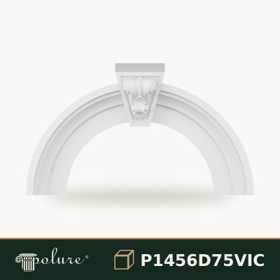 Arcada Decorativă din Poliuretan 115x67 cm cu Cheie de Boltă