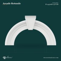 Arcadă Decorativă Rotundă din Poliuretan 115x67 cm