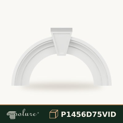 Arcadă Decorativă Rotundă din Poliuretan 115x67 cm