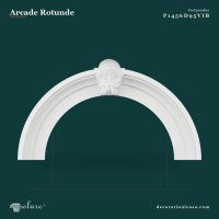 Arcada Decorativa Poliuretan Rotunjita 135x74 cm cu Element Central