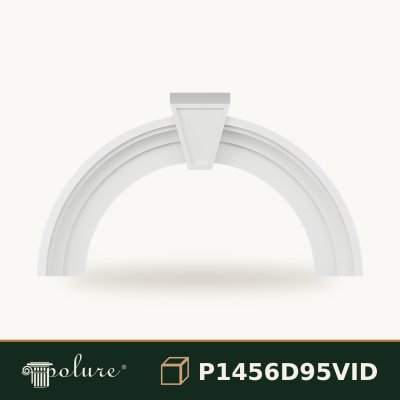 Arcadă curbată rotundă din Poliuretan 17x135 cm