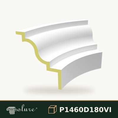 Arcadă Curbată din Poliuretan 54x105 cm pentru Tavan și Uși