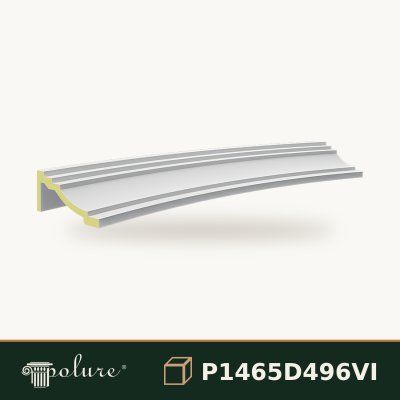 Arcada curbata din poliuretan pentru usi si ferestre 144x38 cm