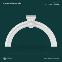 Arcadă Decorativă din Poliuretan 131x80 cm cu Cheie de Boltă