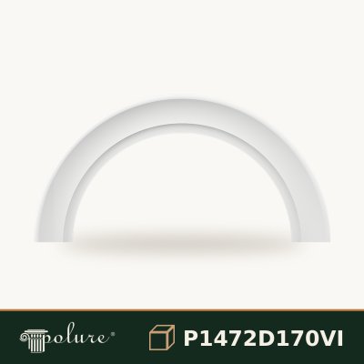 Arc Curbat Semi-Rotund din Poliuretan 19x231x116 cm