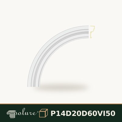 Arcadă Rotundă Decorativă din Poliuretan 43x43 cm pentru Perete