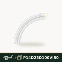 Arcadă Rotundă din Poliuretan 66x66 cm cu Profil de 16 cm