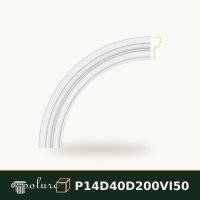 Arcadă Rotundă din Poliuretan 9x126 cm pentru Uși și Ferestre