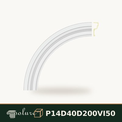 Arcadă Rotundă din Poliuretan 9x126 cm pentru Uși și Ferestre