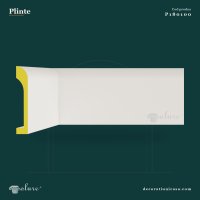 Plintă Netedă din Poliuretan 10 cm Înaltă pentru Interior