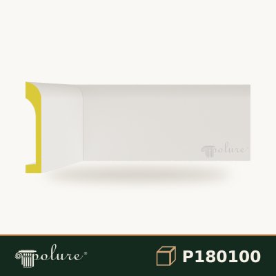 Plintă Netedă din Poliuretan 10 cm Înaltă pentru Interior