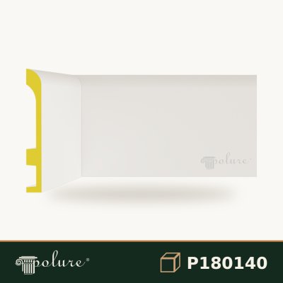 Plintă Decorativă Netedă Poliuretan 14 cm Înălțime 17mm
