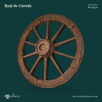 Roată Decorativă Rustică din Poliuretan 86x86 cm