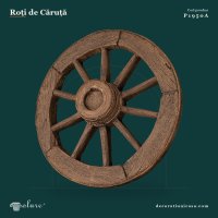 Roată Decorativă Rustic din Poliuretan 67x67 cm