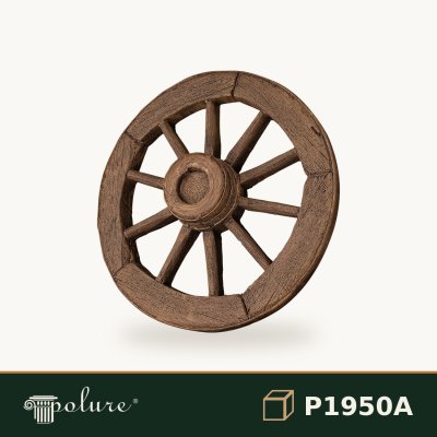 Roată Decorativă Rustic din Poliuretan 67x67 cm