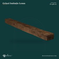 Grindă Decorativă din Poliuretan Aspect Lemn 9x6 cm 3 Metri