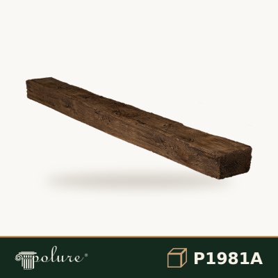 Grindă Decorativă din Poliuretan Aspect Lemn 9x6 cm 3 Metri
