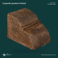 Consolă decorativă din poliuretan cu aspect de lemn 6x9x9 cm