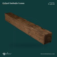 Grindă Decorativă Bârna Poliuretan Aspect Lemn 12x12x300 cm