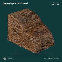 Consolă Decorativă din Poliuretan Aspect Lemn 12x12x17 cm
