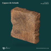 Capac Grinda Aspect Lemn 12x12x3 cm