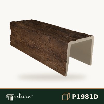 Grindă Decorativă Aspect Lemn Poliuretan 35x32 cm 3m
