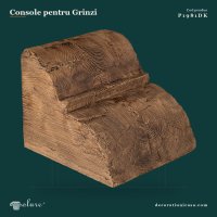Consolă din Poliuretan Aspect Grindă Lemn Rustic 29x35x37 cm