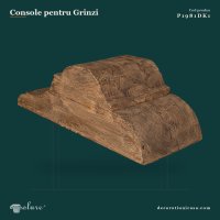 Consolă Rustică din Poliuretan cu Aspect de Lemn 29x35x92 cm