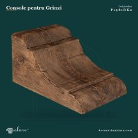 Consola Decorativa si Grinda Rustica din Poliuretan 29x35x55 cm