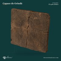 Capac Grindă Decorativă Poliuretan 30x34x3 cm Textură Lemn