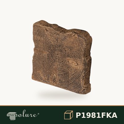 Capac de Grindă din Poliuretan cu Aspect de Lemn 16x16x4 cm